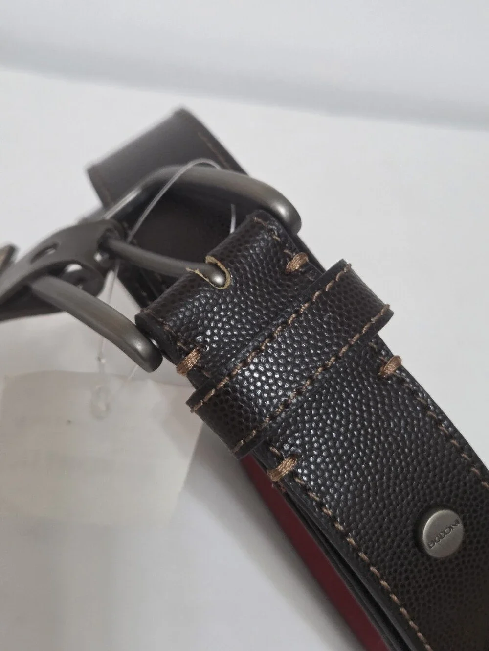 Boconi Mens Brown Leather Belt Size 42 NWT